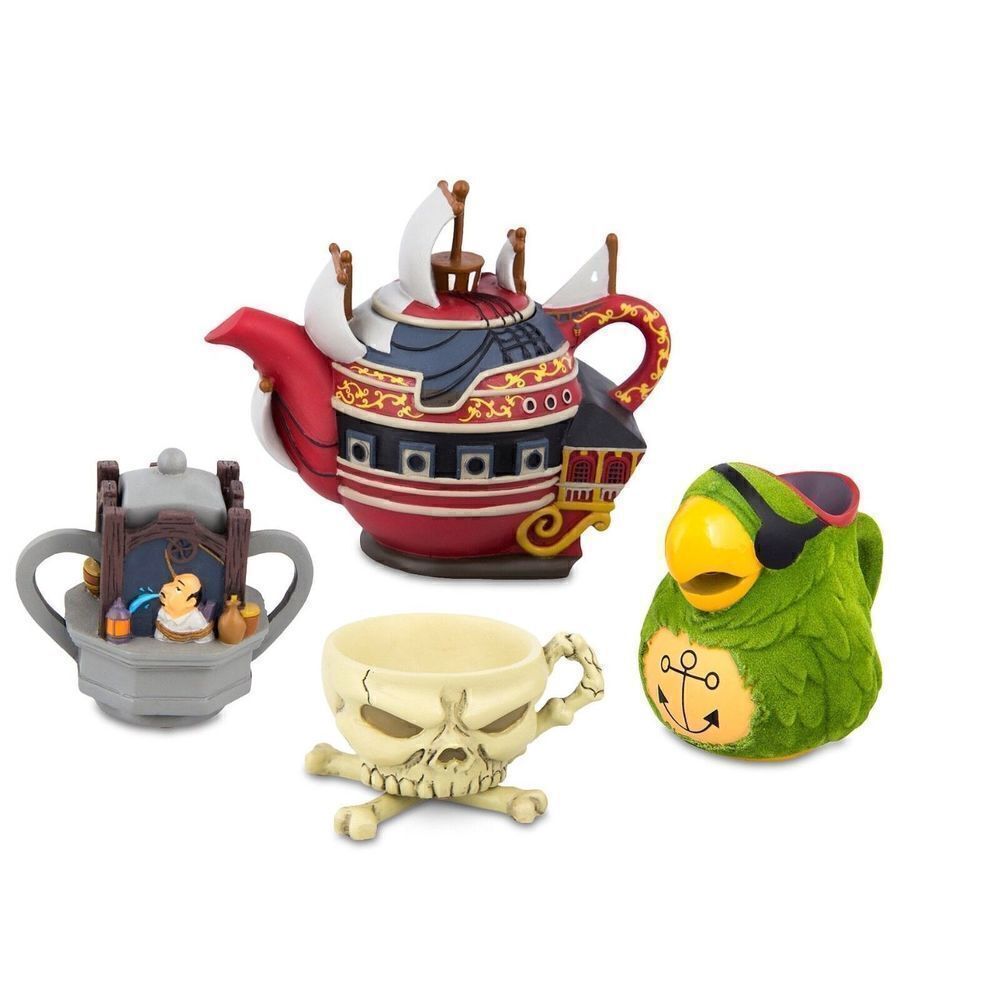 Disney Parks Pirates of the Caribbean Decorative Mini Tea Set New Fold Out  Box